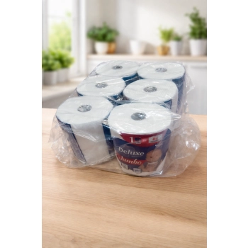 Ręcznik papierowy kuchenny DELUXE biały gruby 6 rolek – 300 listków, 60 m, super chłonny